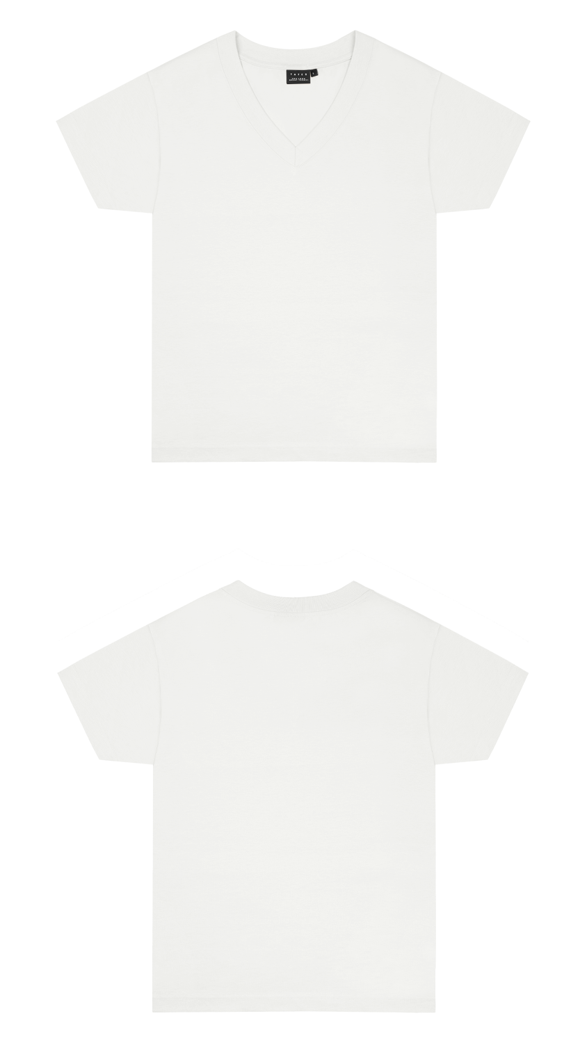 Basic (Build your own) V-Neck Soft Touch T-Shirt – Off white