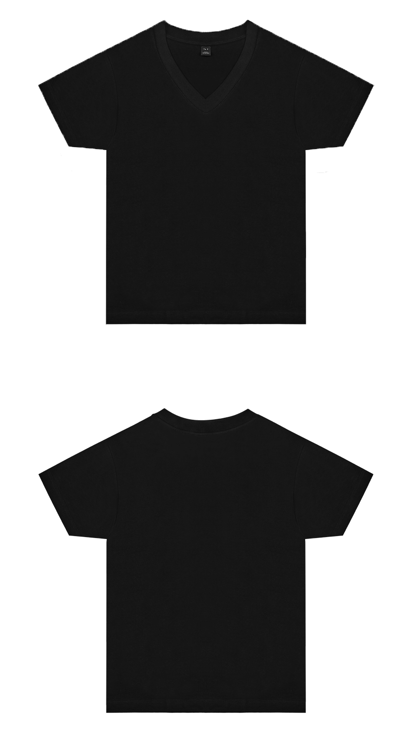Basic (Build your own) V-Neck Soft Touch T-Shirt – Schwarz