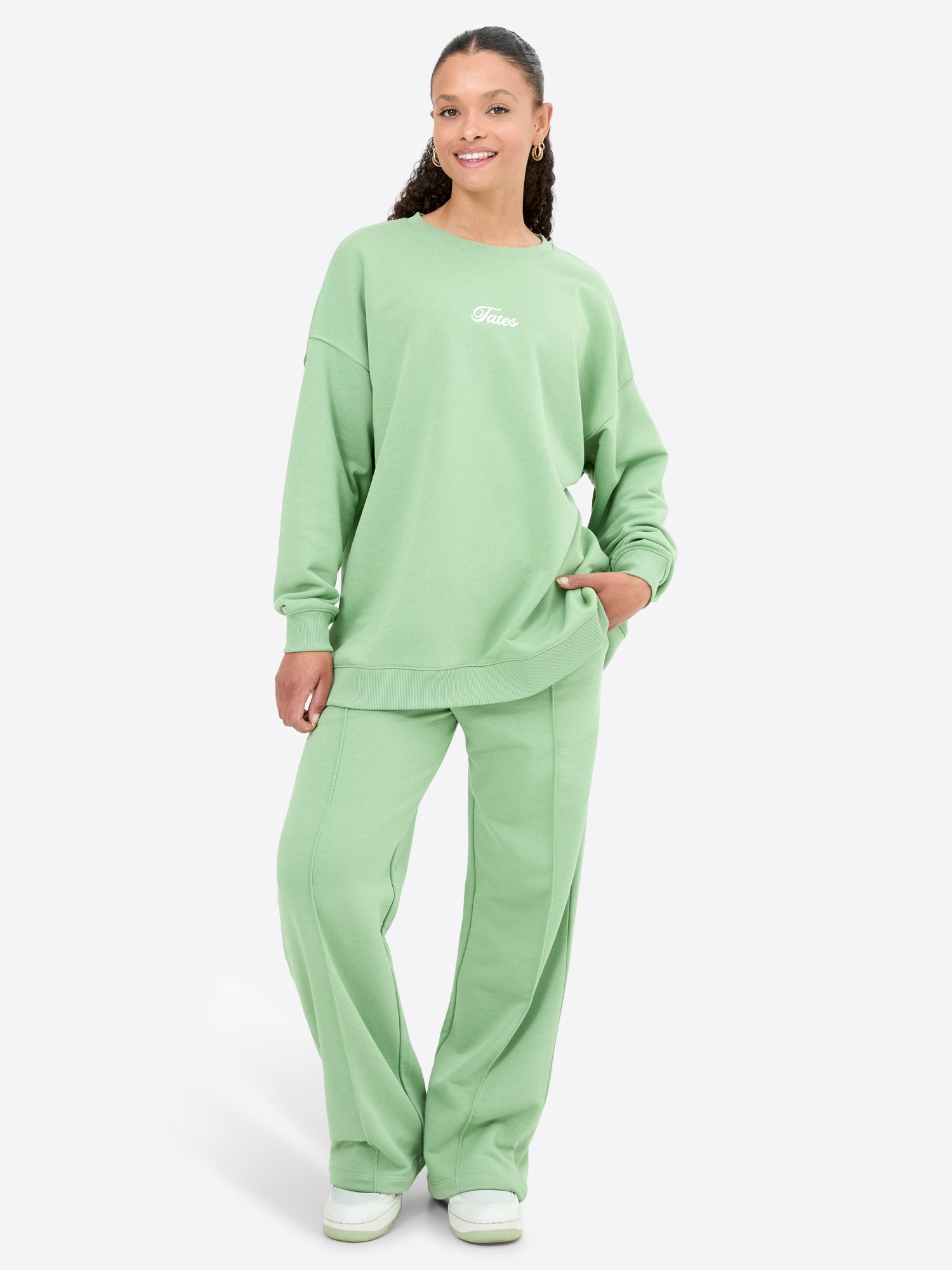 Light Jogginghose mit Biese – Matcha