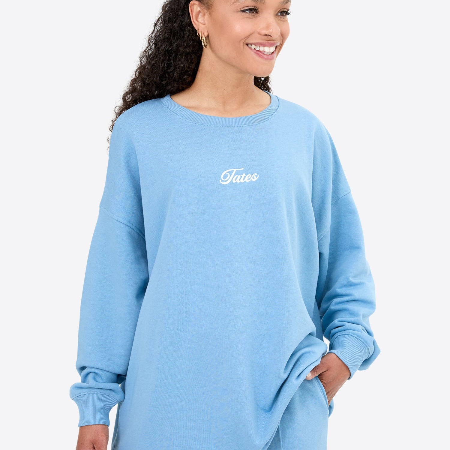 Original Light Wide Waistband Sweater – Dusty Blue