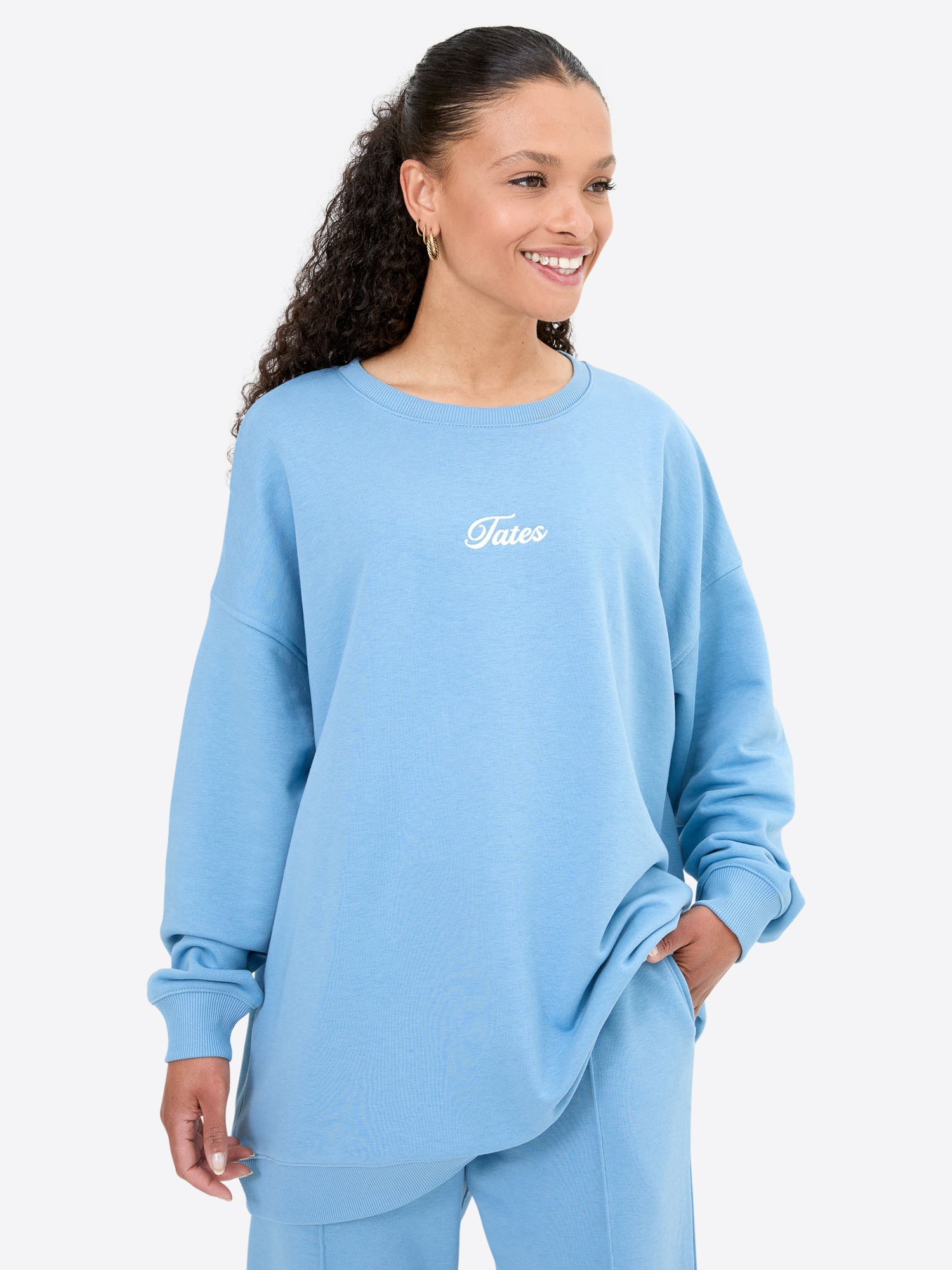 Original Light Wide Waistband Sweater – Dusty Blue