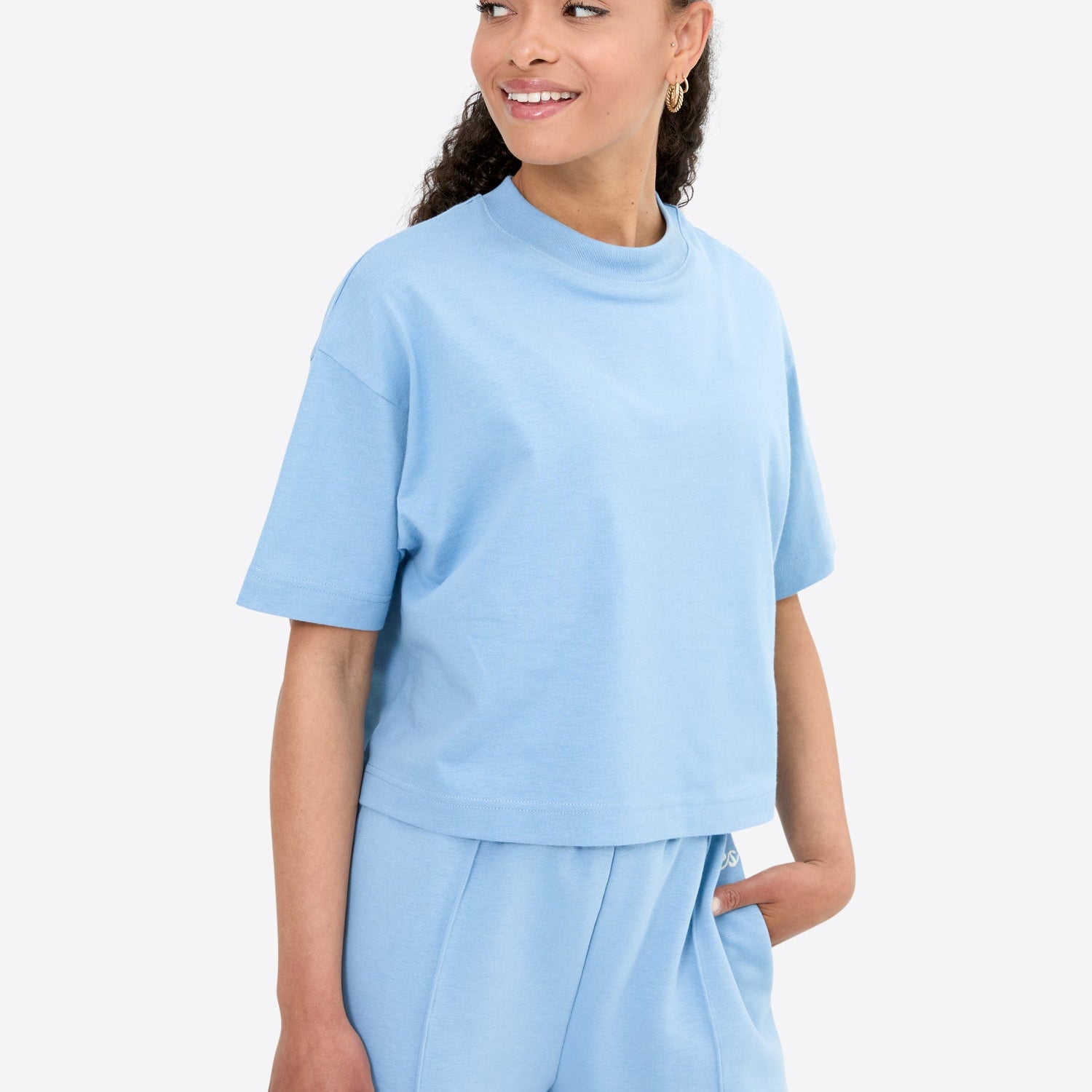 Crop Shirt – Dusty Blue