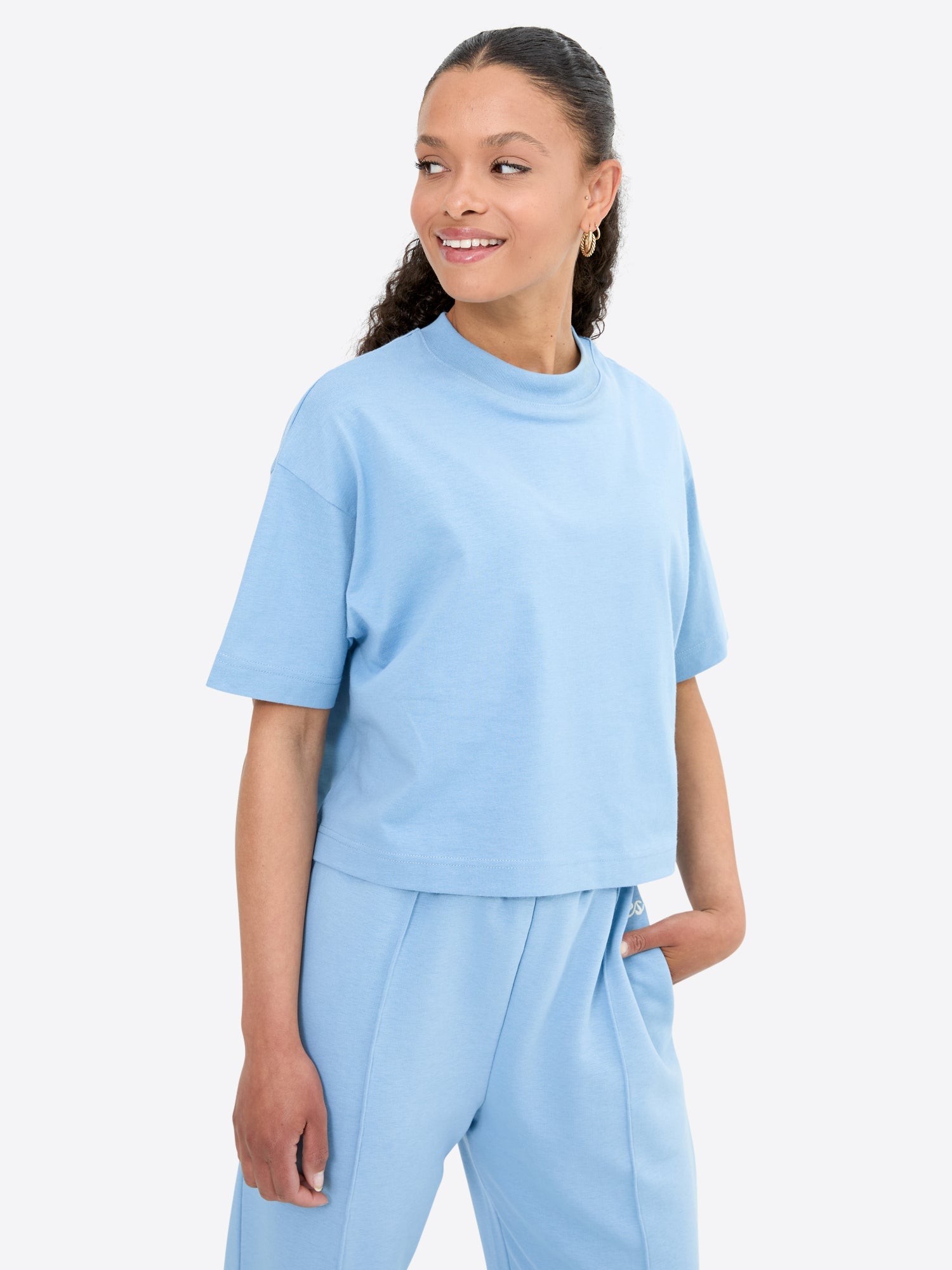 Crop Shirt – Dusty Blue