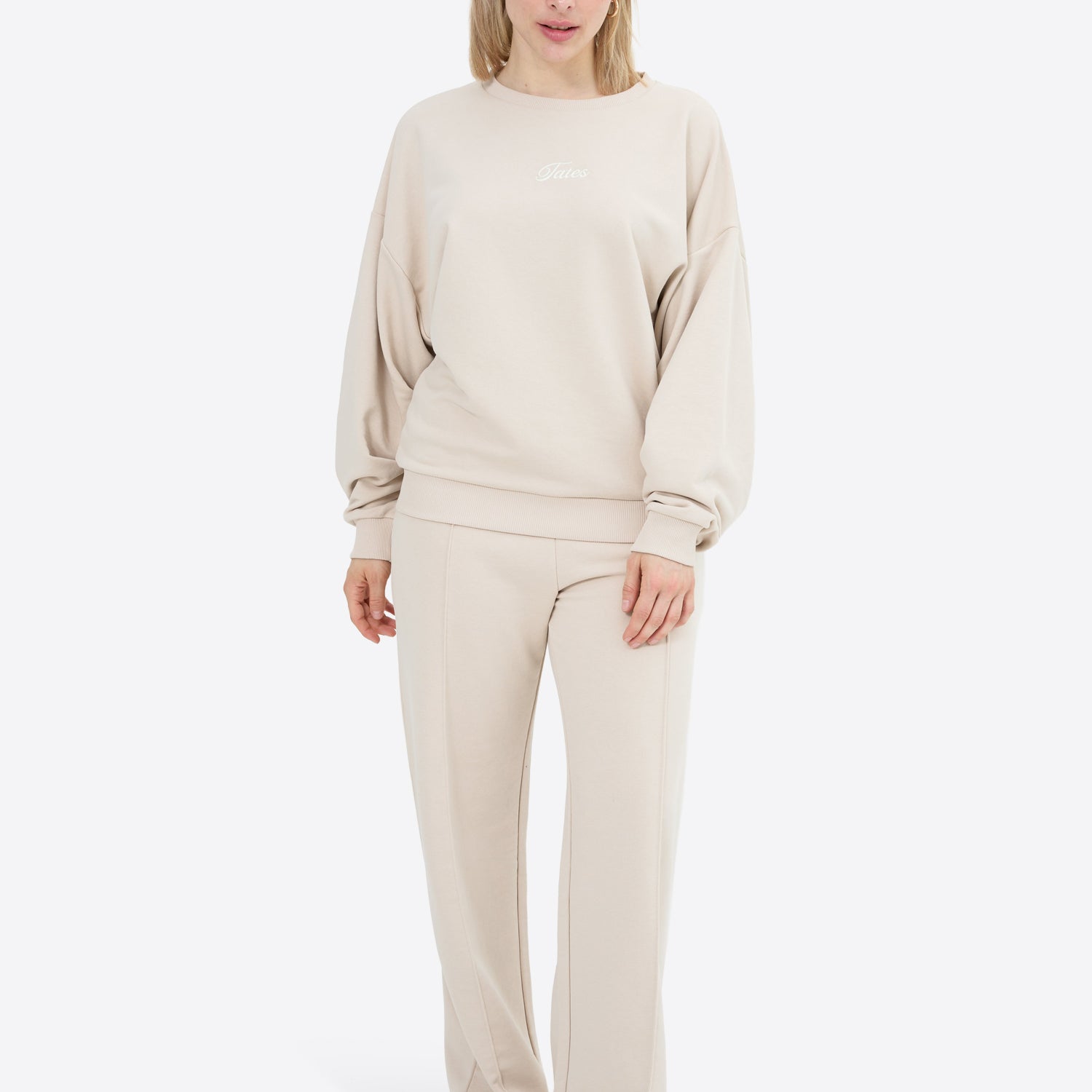 Light Jogginghose mit Biese – Beige