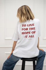 T-Shirt (Oversized) mit "To live for the hope" Motiv