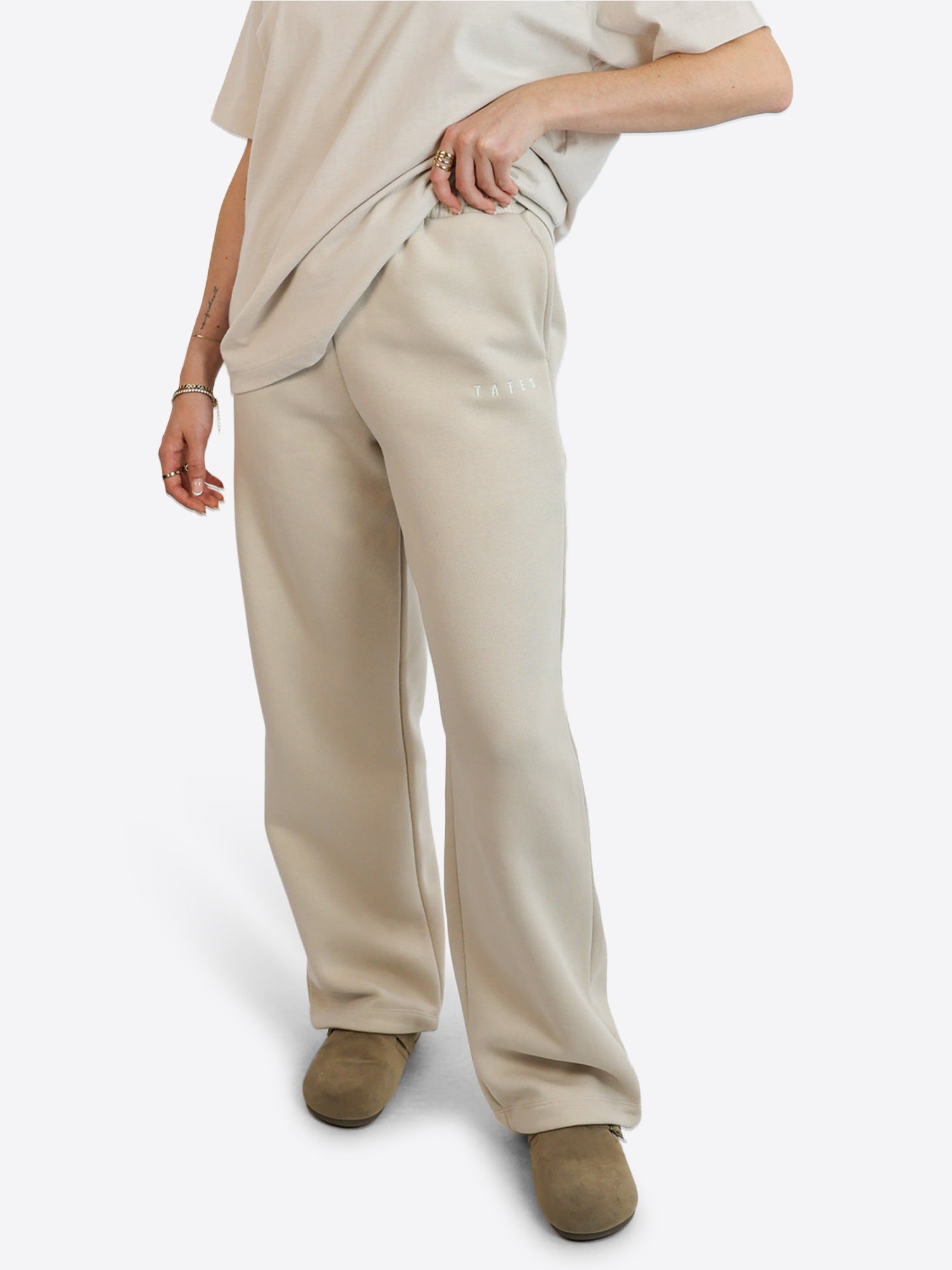 Verstellbare Jogginghose – Beige