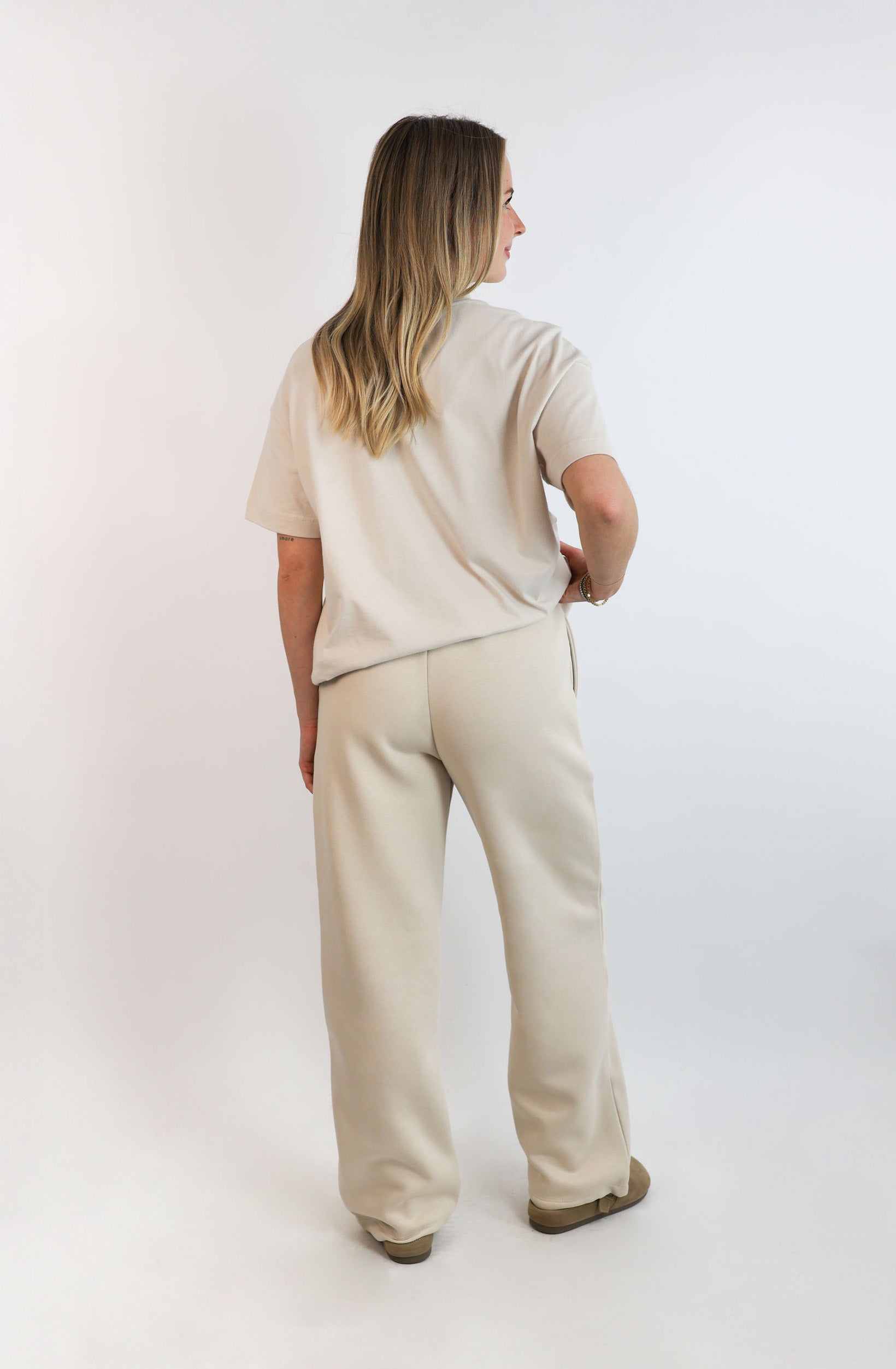 Verstellbare Jogginghose – Beige