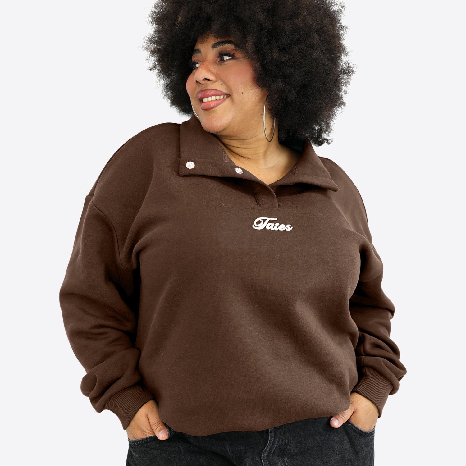 Verstellbarer Crop Sweater – Espresso
