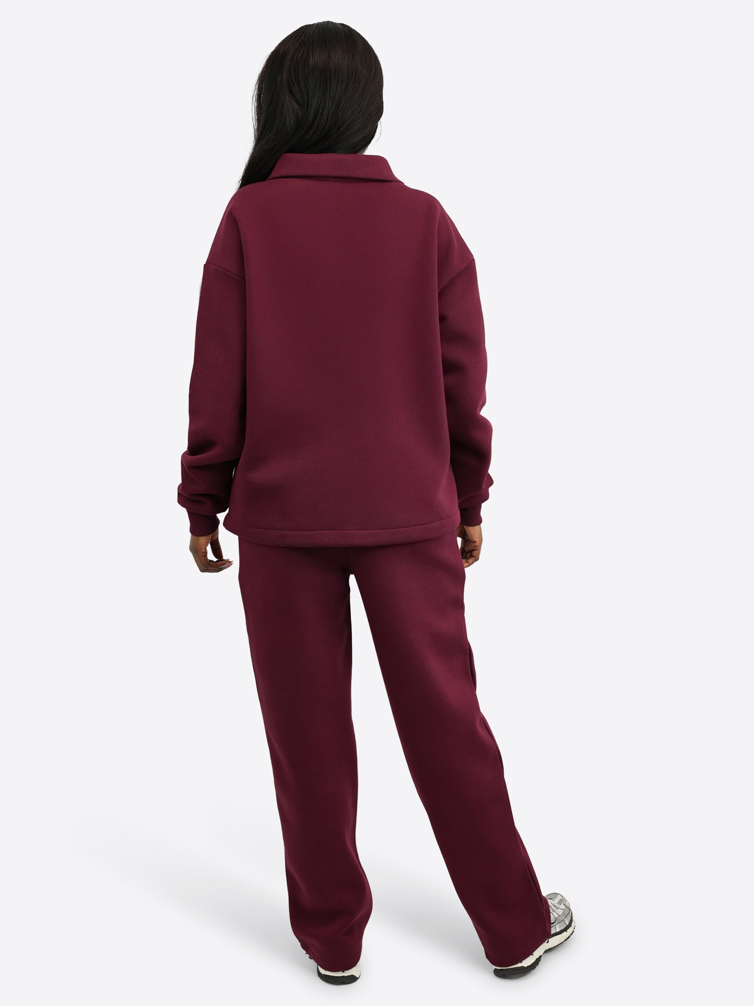 Verstellbarer Crop Sweater – Plum