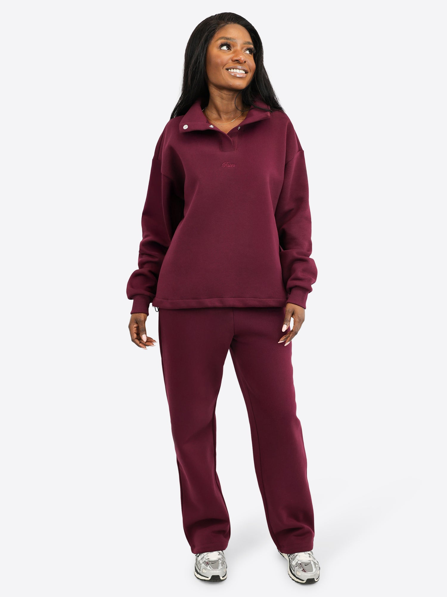 Verstellbarer Crop Sweater – Plum