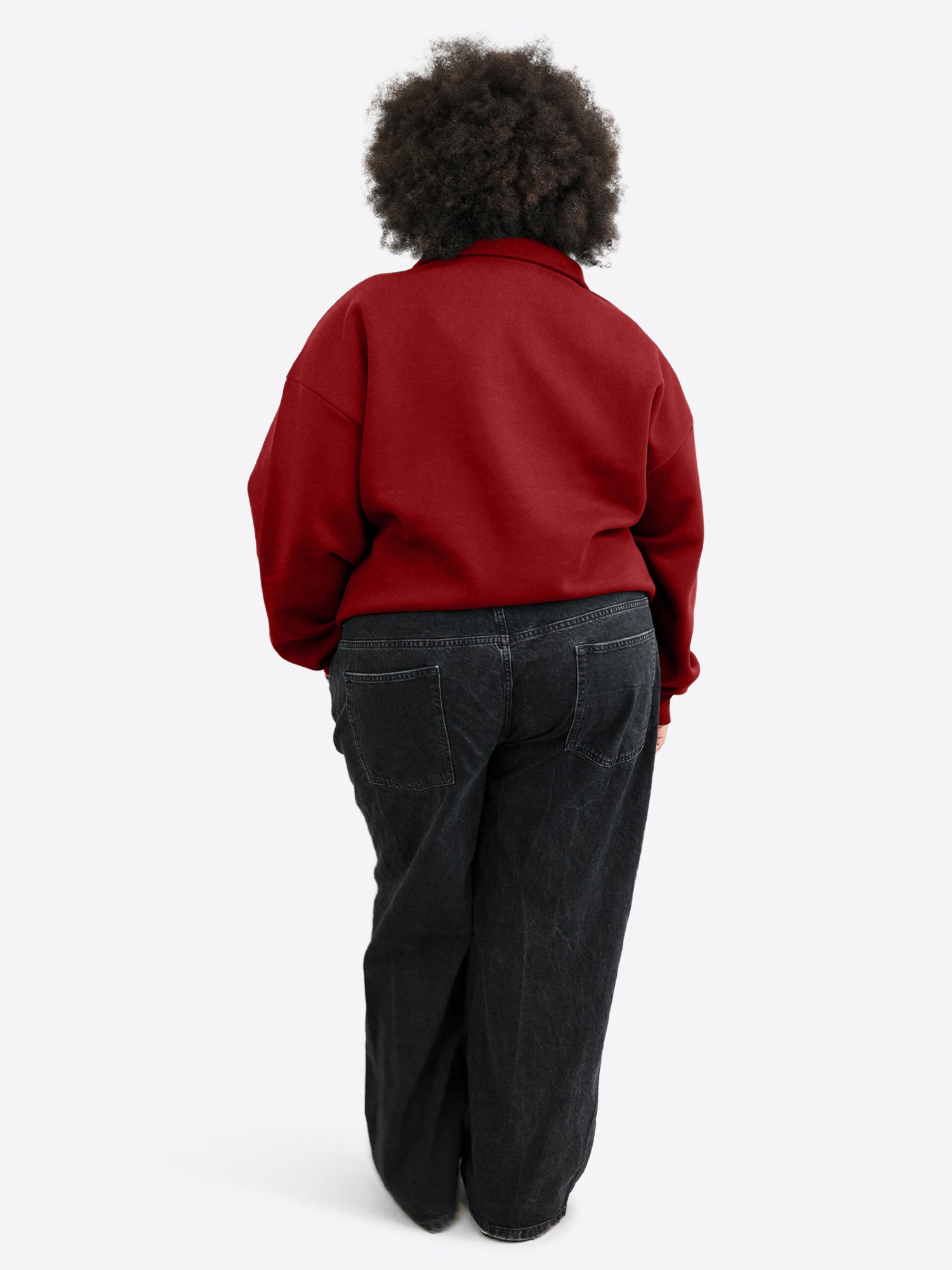 Verstellbarer Crop Sweater – Cranberry