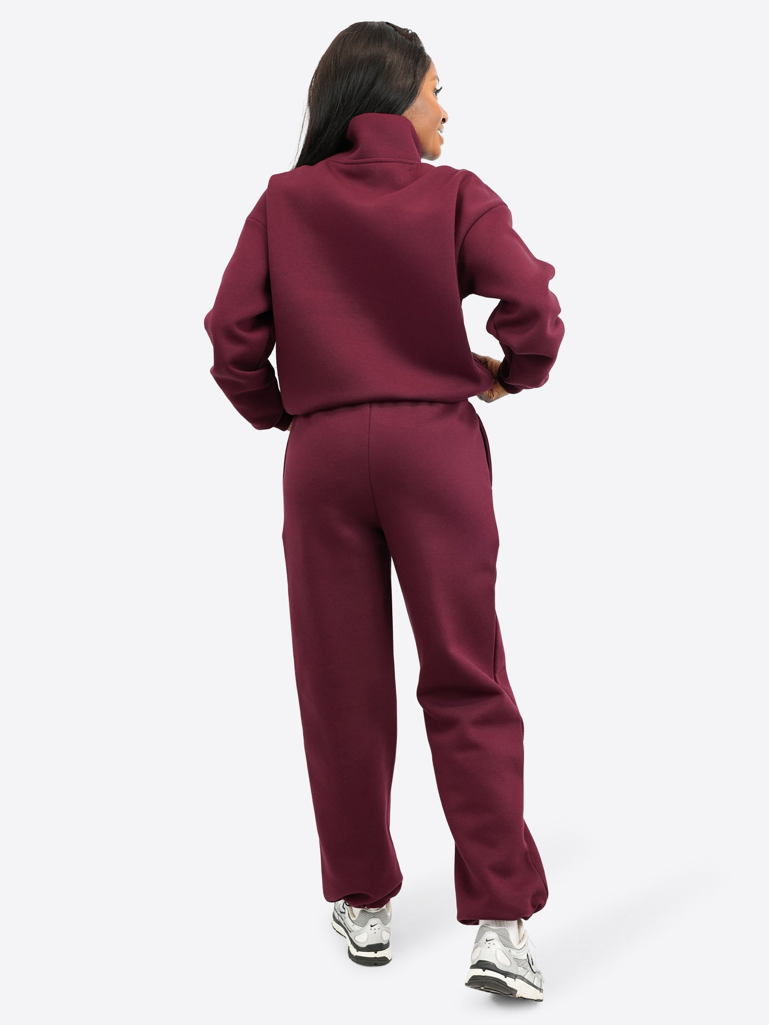 Verstellbare Jogginghose - Plum