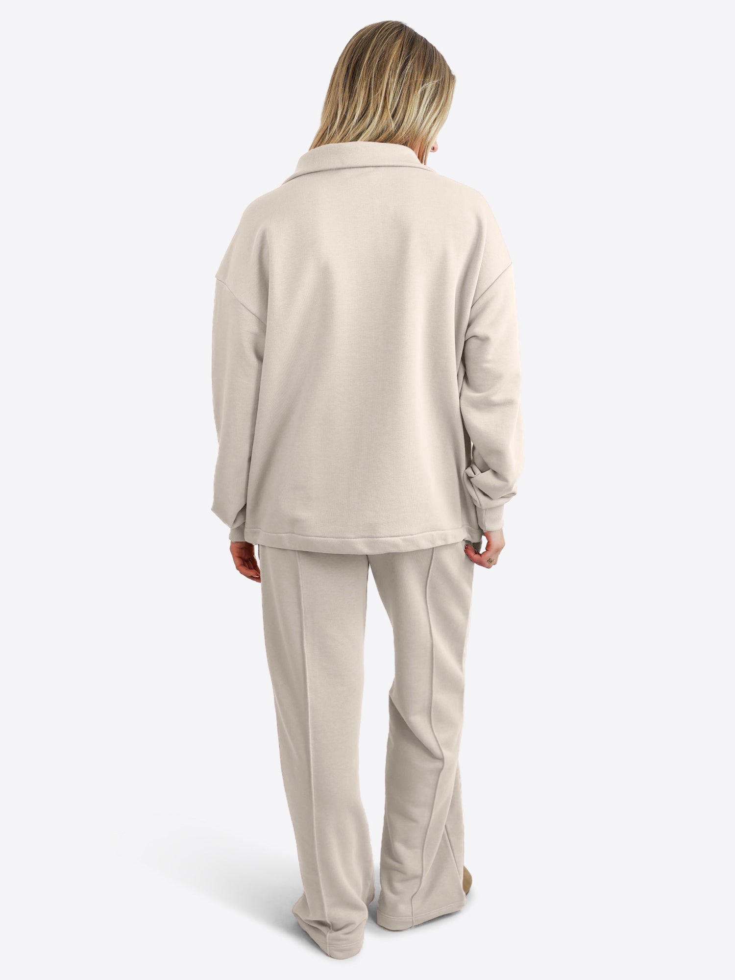 Verstellbarer Light Crop Sweater – Beige