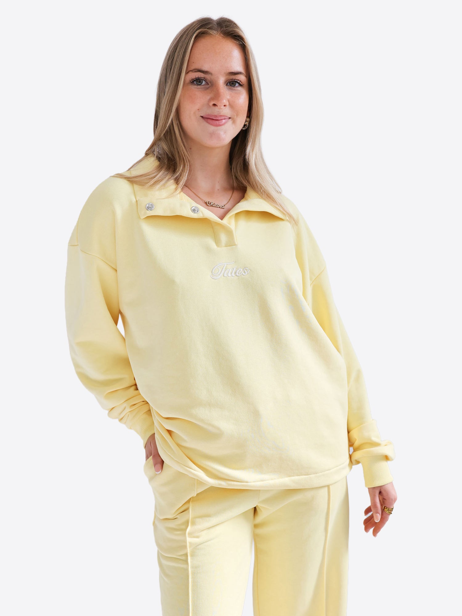 Verstellbarer Light Crop Sweater – Butter Yellow