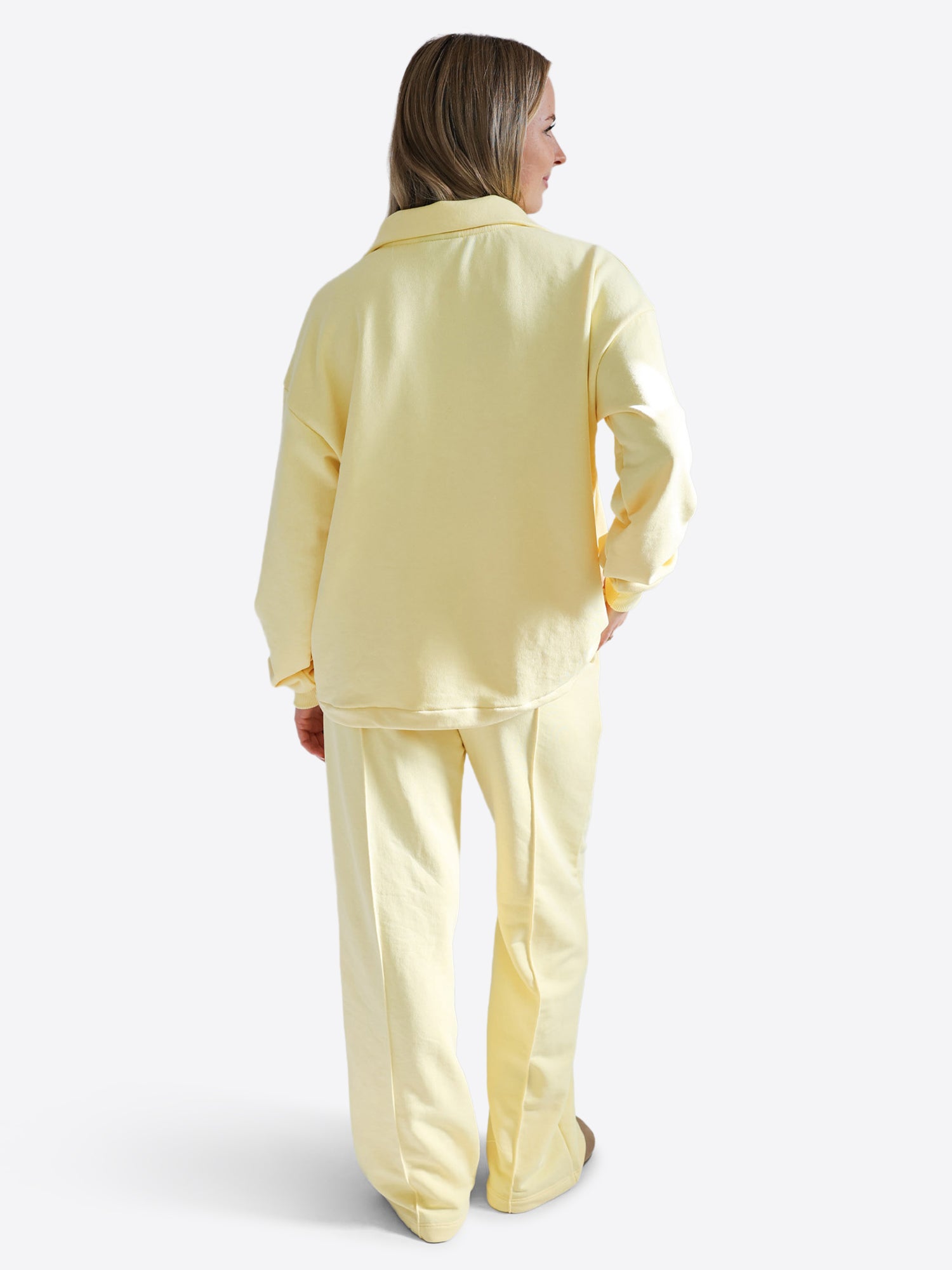 Verstellbarer Light Crop Sweater – Butter Yellow