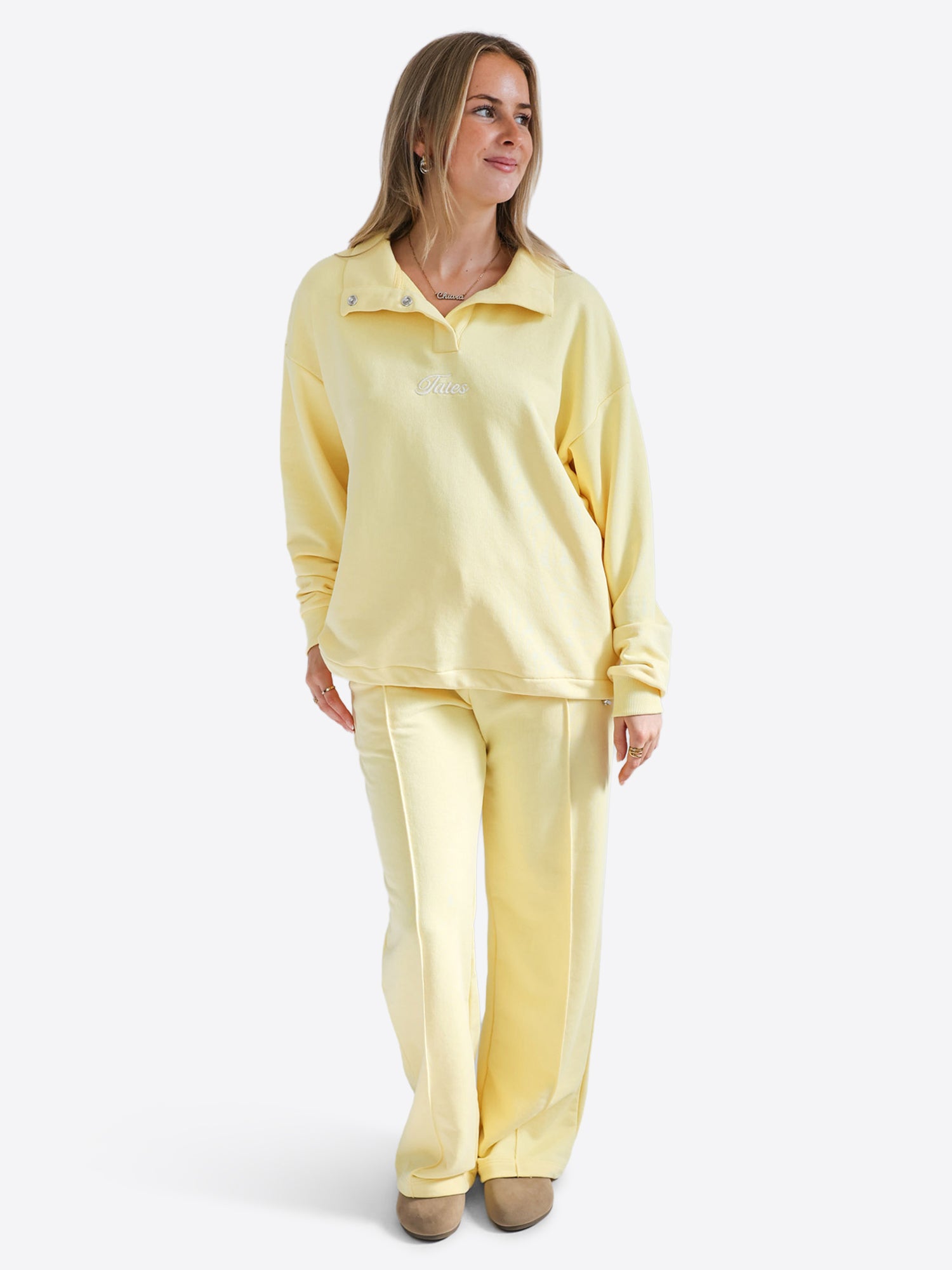 Verstellbarer Light Crop Sweater – Butter Yellow