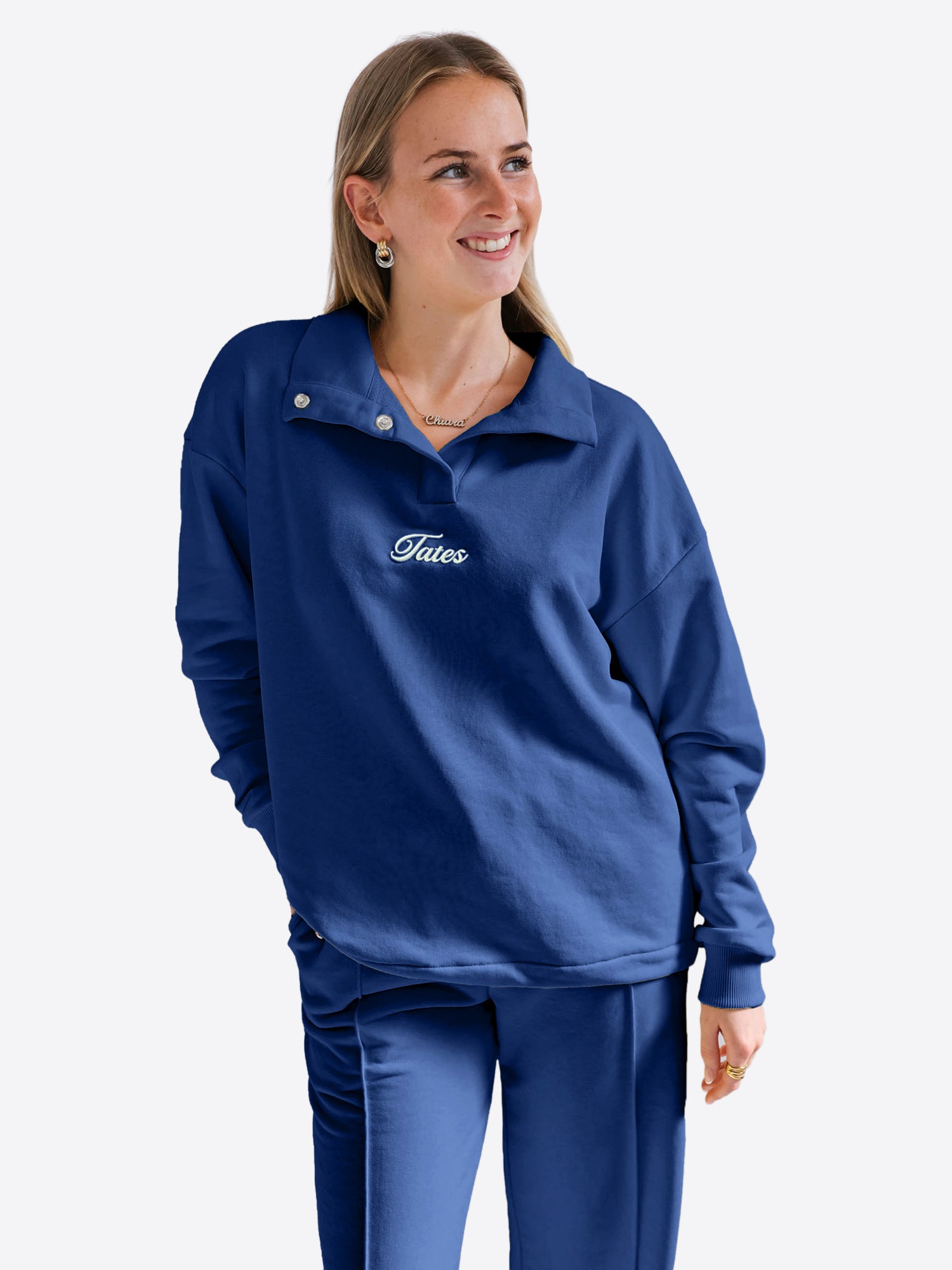 Verstellbarer Light Crop Sweater – Navy