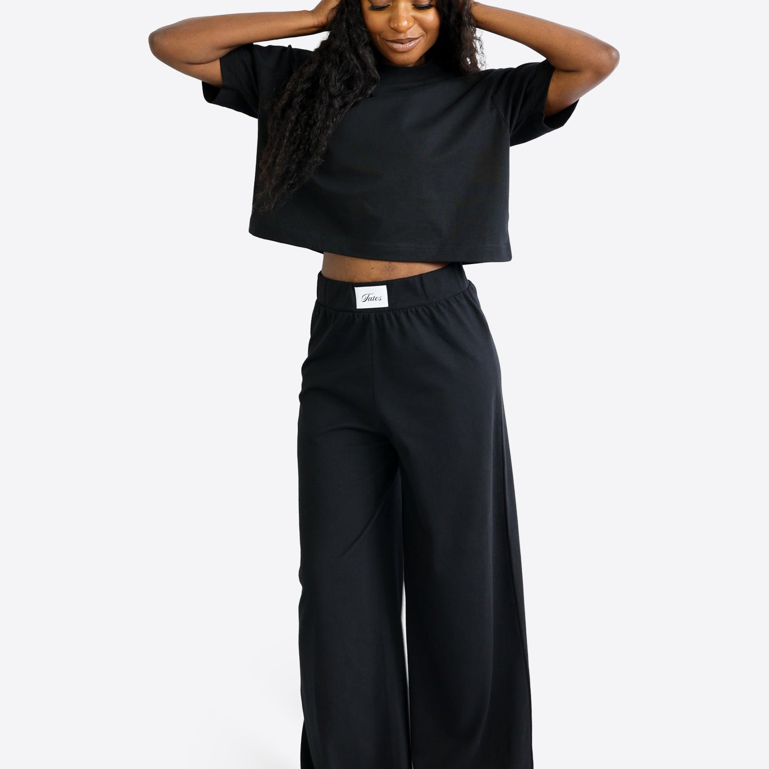 Soft Touch Wide Leg Pants – Schwarz