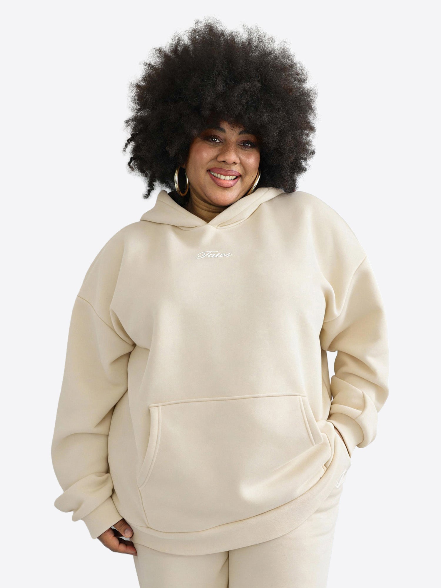 Wide Waistband Hoodie 2.0 – Beige