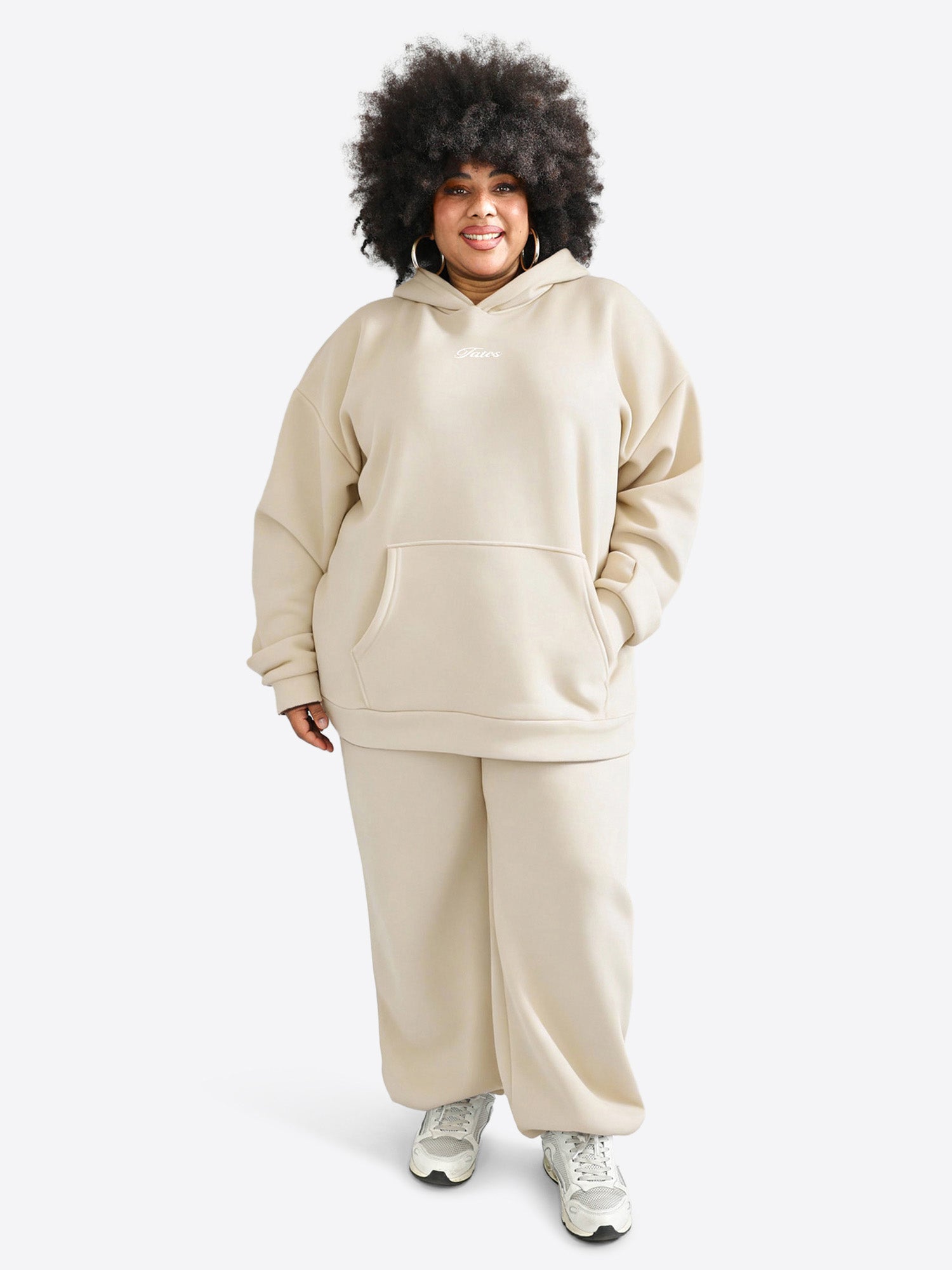 Wide Waistband Hoodie 2.0 – Beige