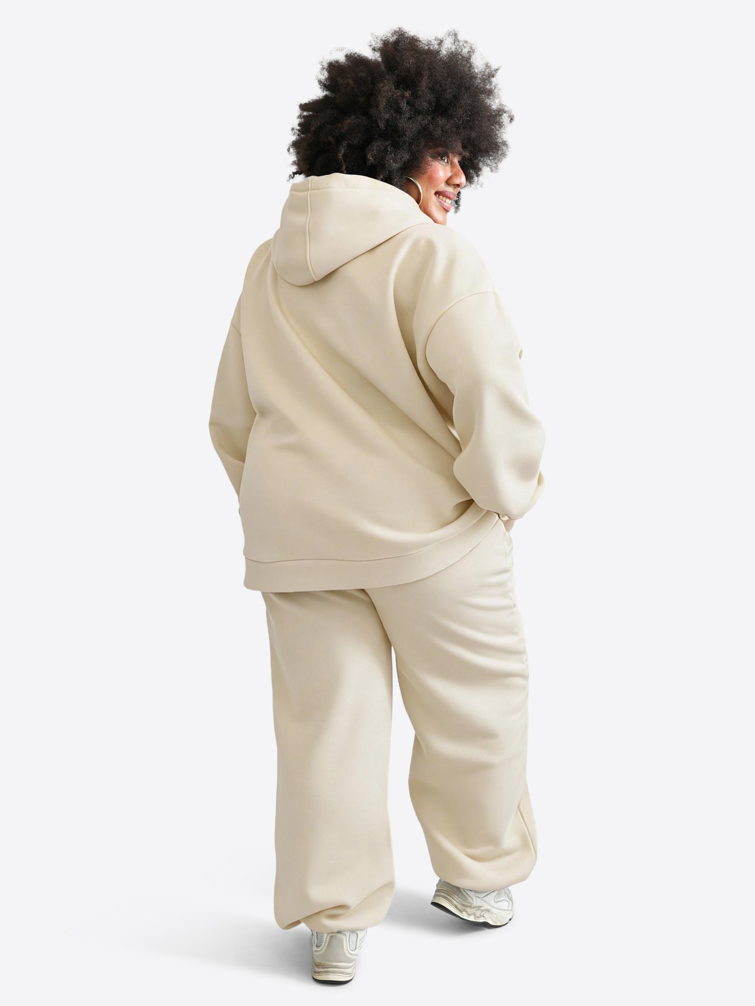 Wide Waistband Hoodie 2.0 – Beige