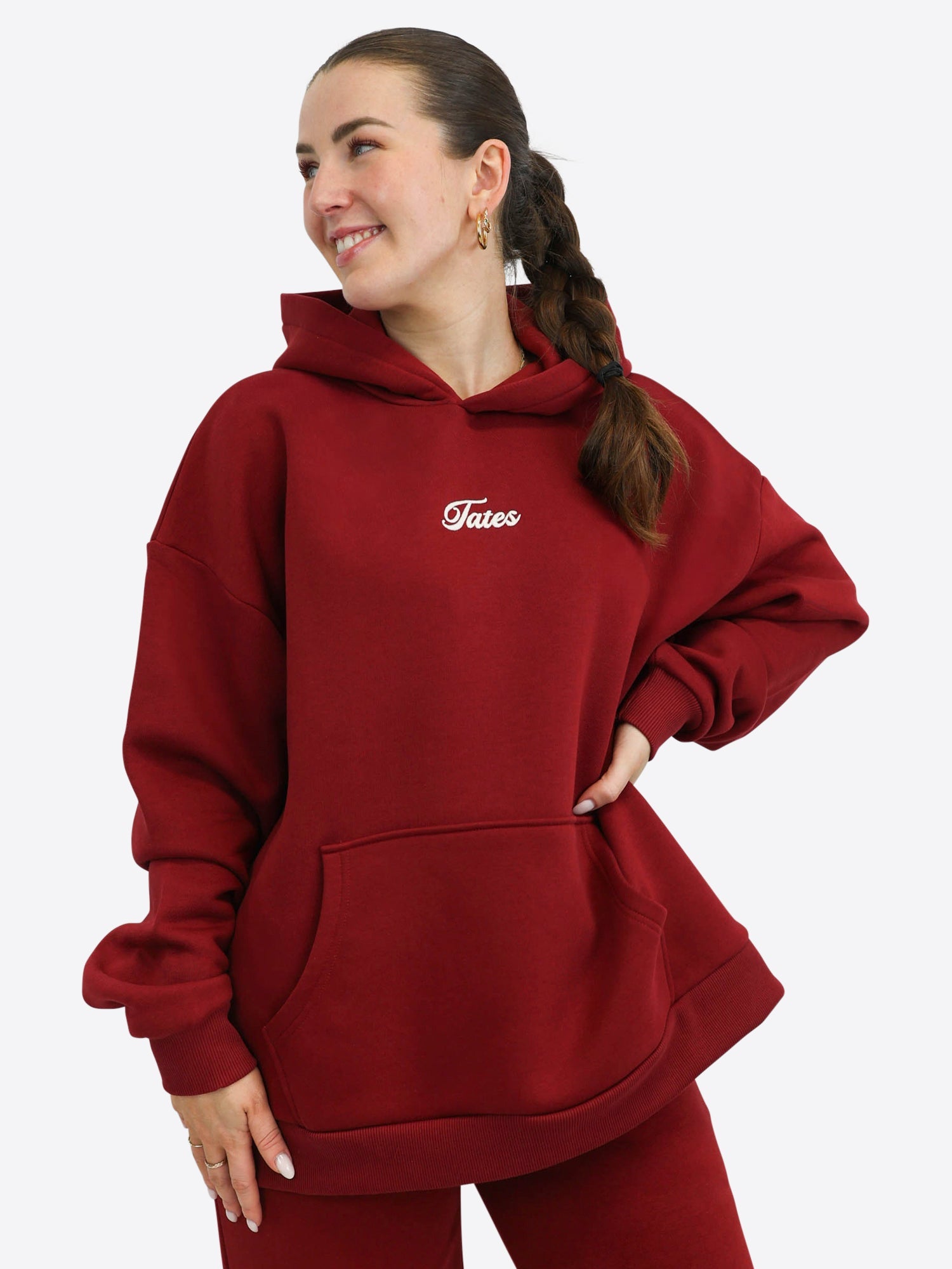 Original Wide Waistband Hoodie 2.0 – Cranberry