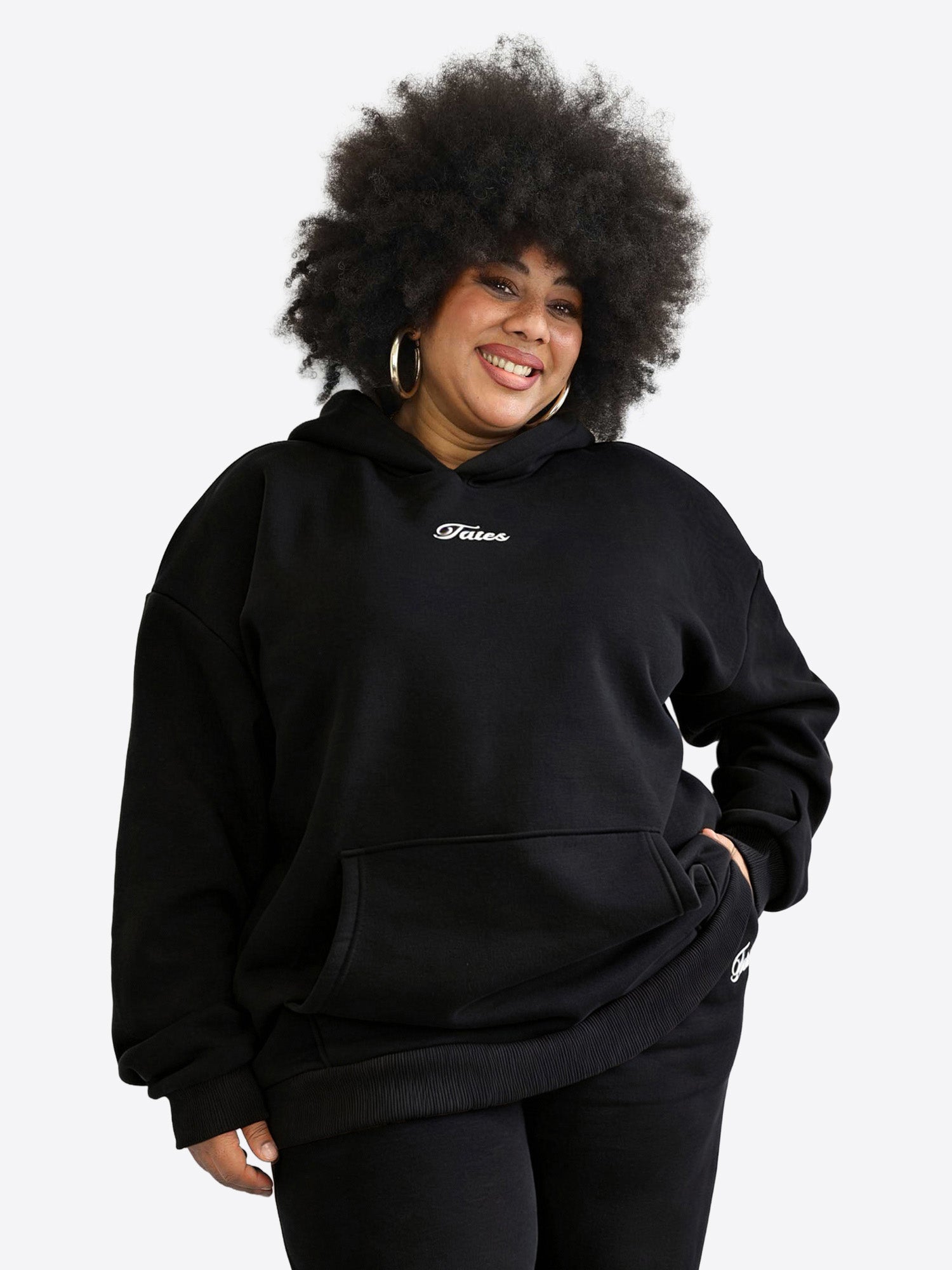 Wide Waistband Hoodie 2.0 – Schwarz