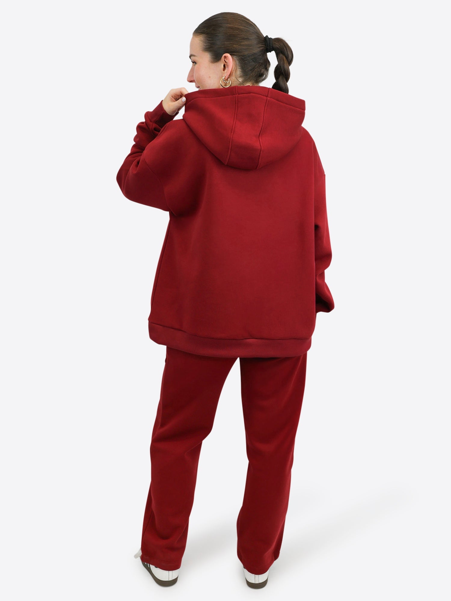 Original Wide Waistband Hoodie 2.0 – Cranberry